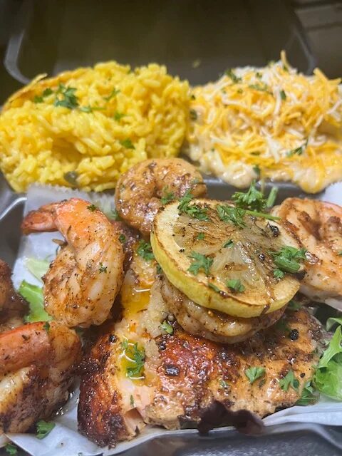 Cajun seafood platter